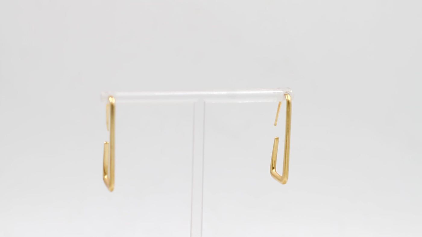 Silver Earrings Enriched with Gold Polish