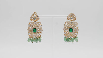 Sangeeta Boochra Silver Moissanite Earrings