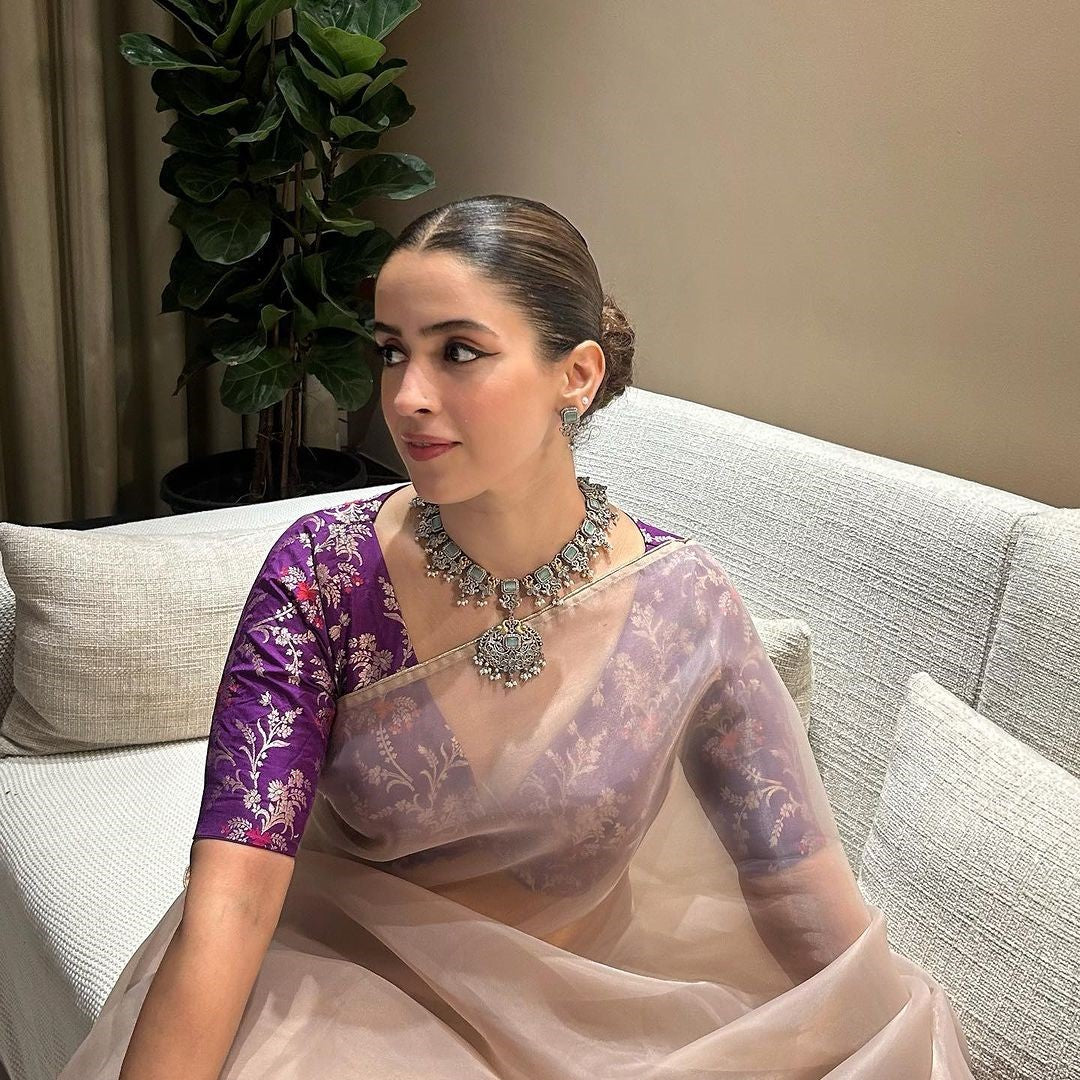 Sanya Malhotra In Silver Necklace Set