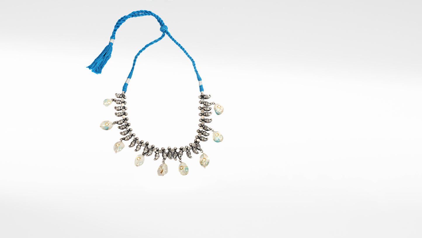 Sangeeta Boochra Tribal Silver Choker Necklace