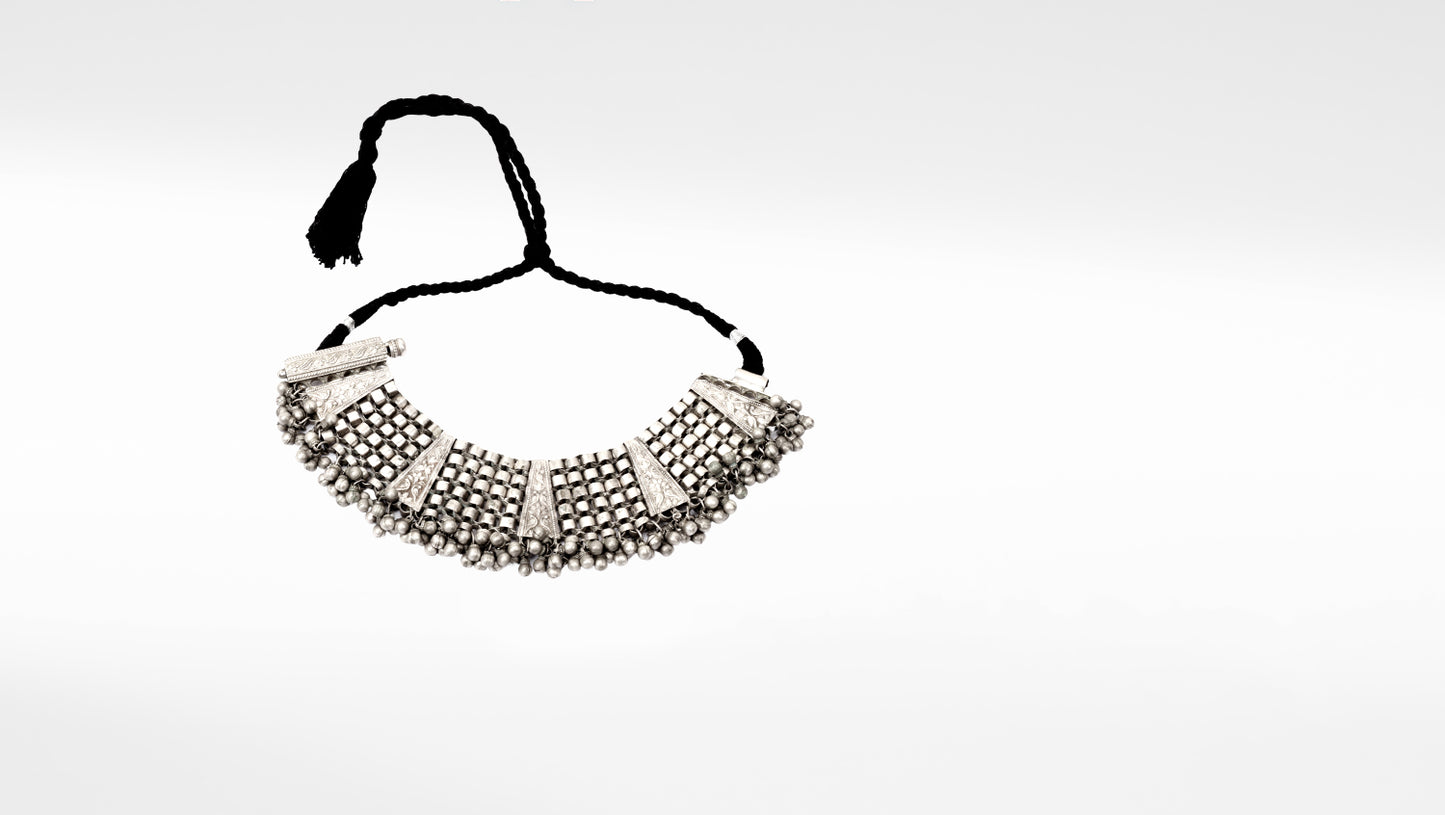 Sangeeta Boochra Tribal Silver Necklace