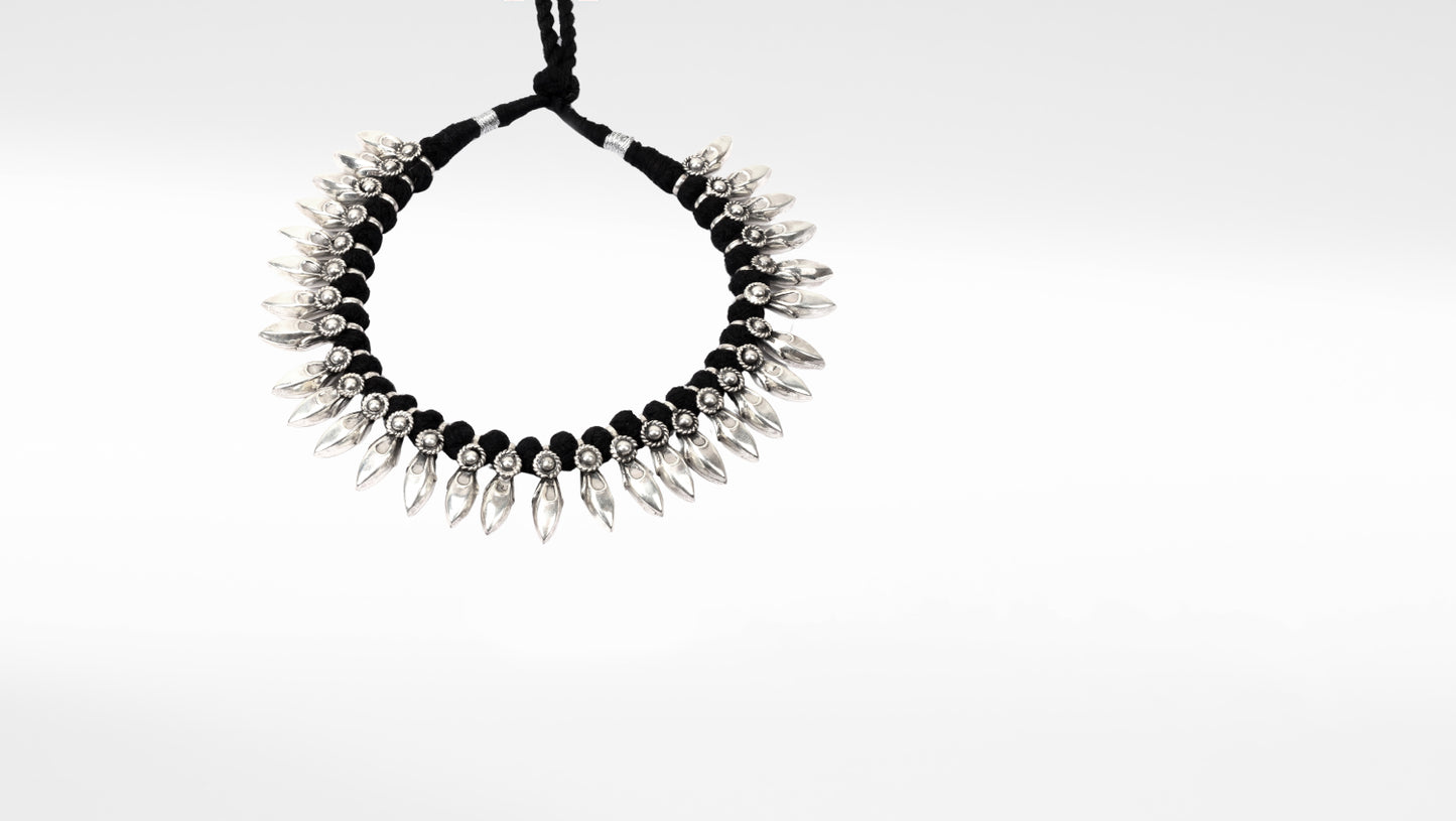 Sangeeta Boochra Tribal Silver Necklace