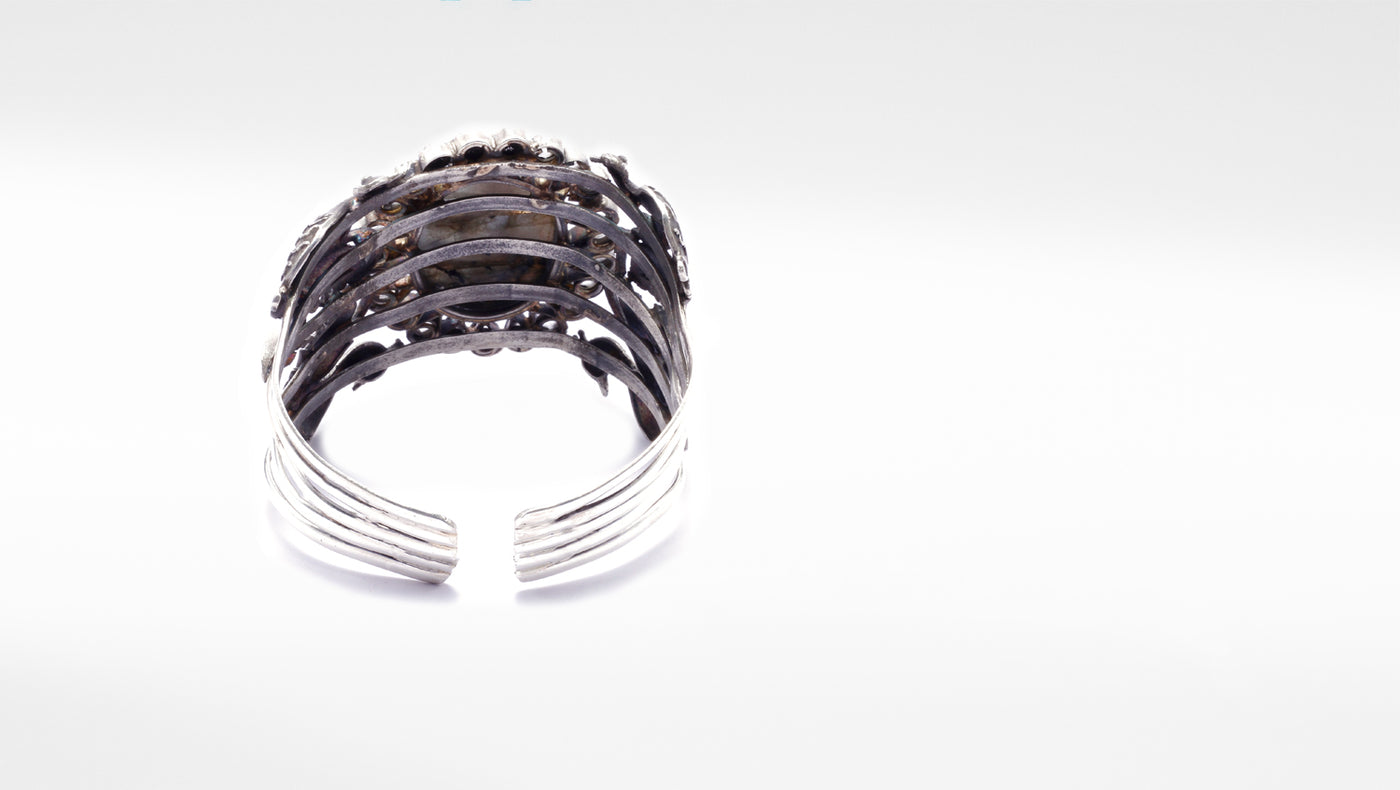Vividh- Silver Shabina Cuff Bracelet