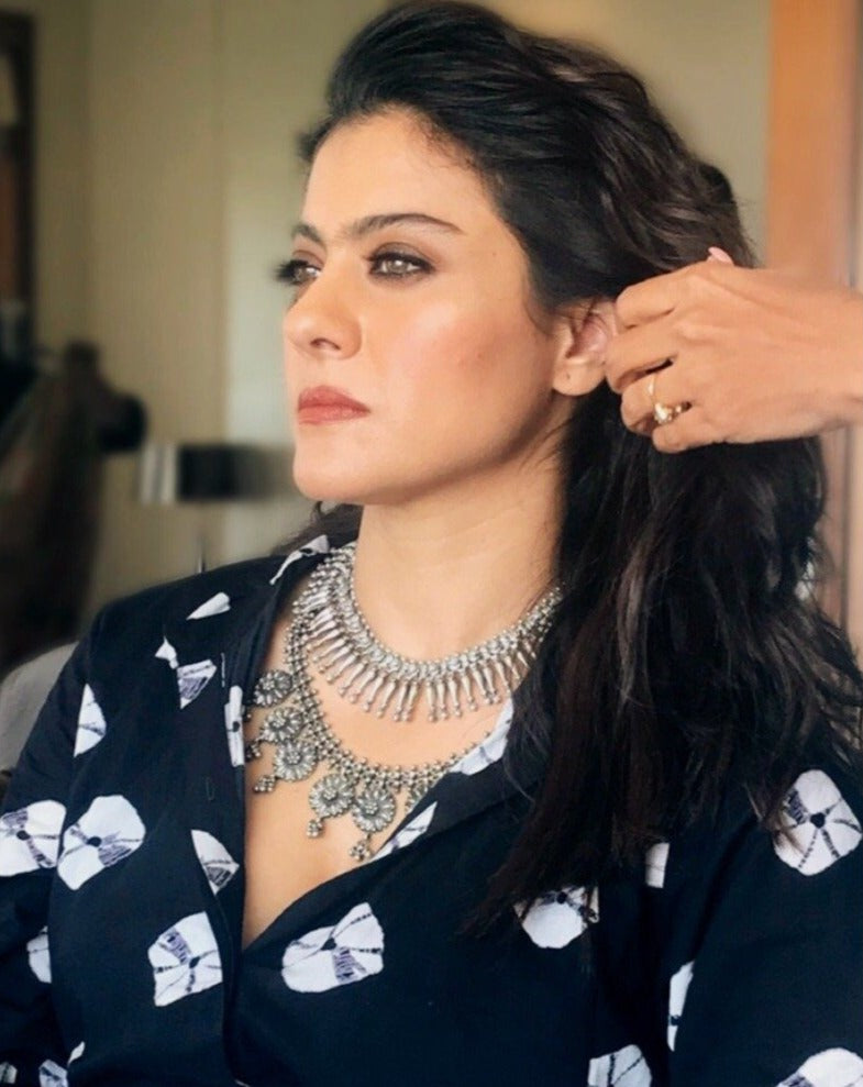 Kajol in Sangeeta Boochra Silver Handmade Necklace-Necklace-Sangeeta Boochra