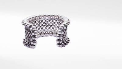 Vividh- Silver Lubena Cuff Bracelet