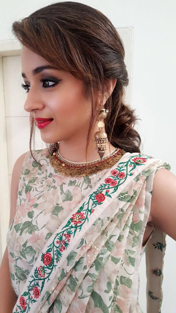 Trisha Krishnan in 24k Gold Plated Earrings-Earrings-Sangeeta Boochra