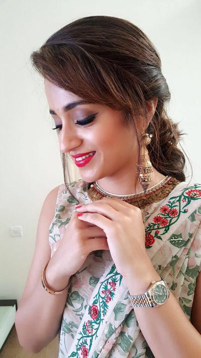 Trisha Krishnan in 24k Gold Plated Earrings-Earrings-Sangeeta Boochra
