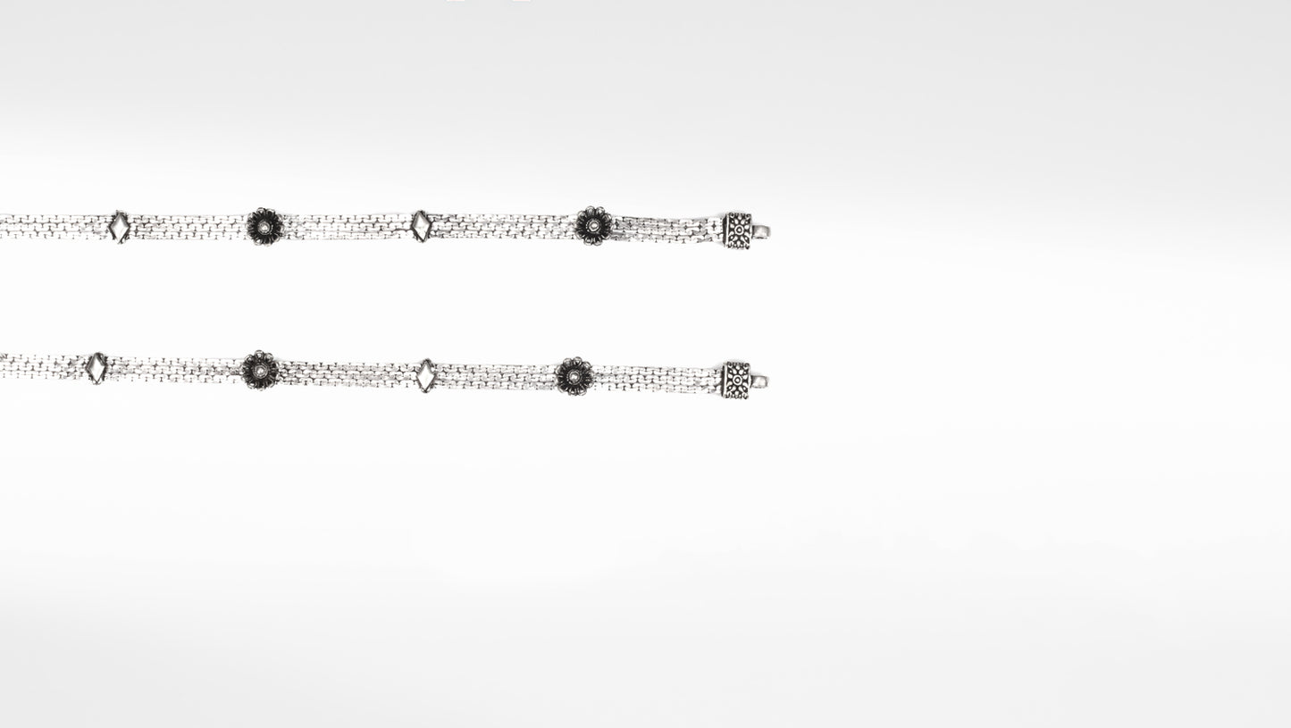 Sangeeta Boochra Silver Anklet