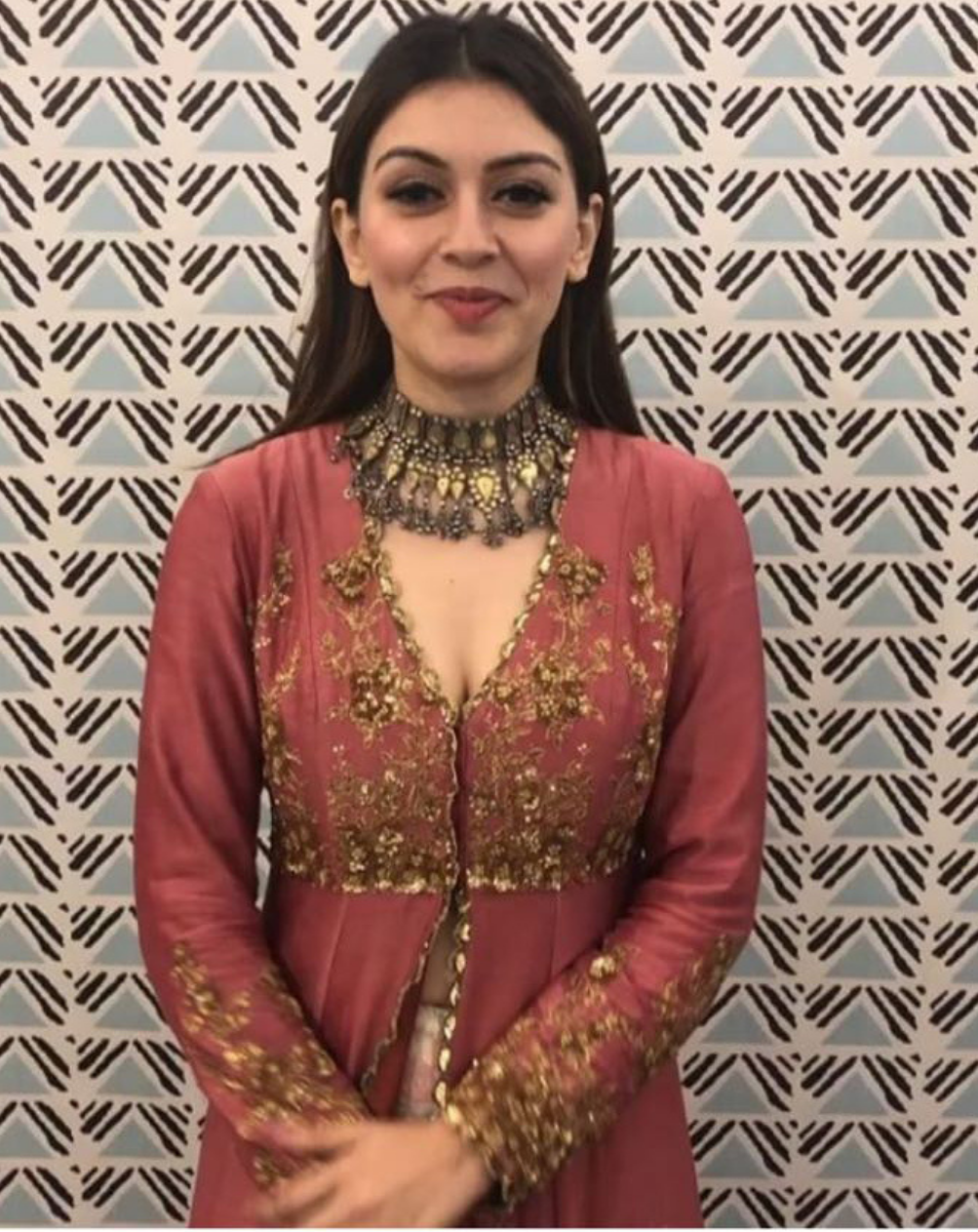 Hansika Motwani in Sangeeta Boochra Glass Necklace-Necklace-Sangeeta Boochra