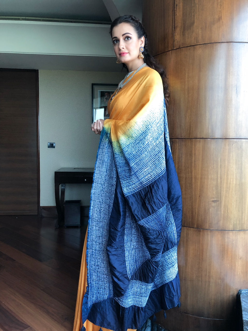 Samantha Akkineni attended Rana Daggubati's wedding in a navy blue floral  silk sari | VOGUE India