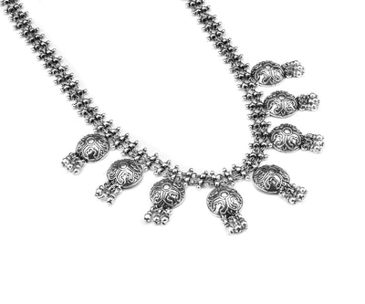 Radhika Mandan in silver Necklace-Necklace-Sangeeta Boochra