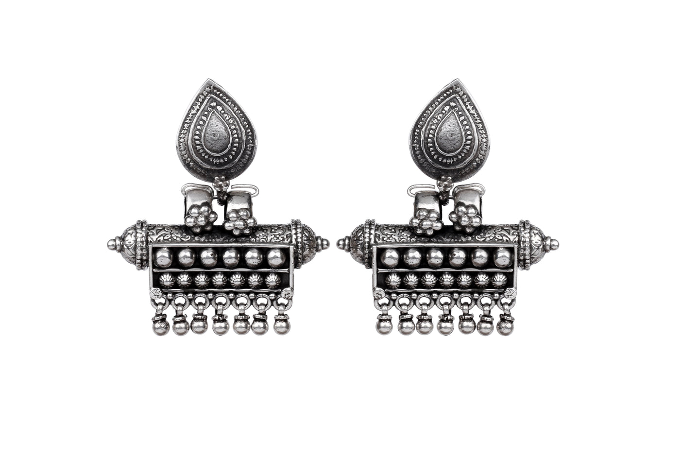 Alia Bhat in Silver Earrings-Earrings-Sangeeta Boochra