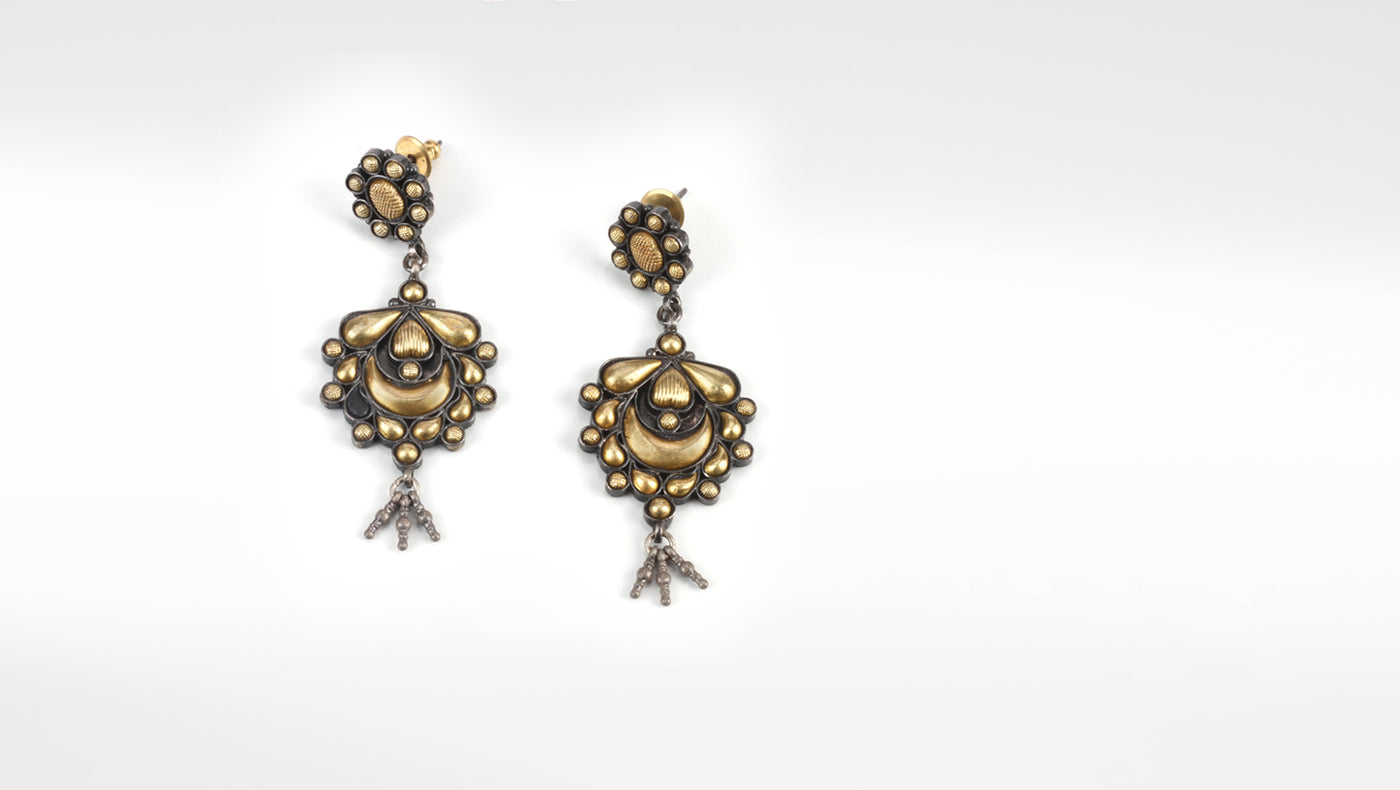 Tiara 24K Gold Plated chandelier Earrings