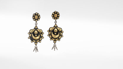 Tiara 24K Gold Plated chandelier Earrings