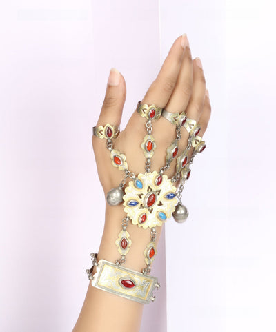 Sangeeta Boochra Silver Hand Harness-Hand Harness-Sangeeta Boochra