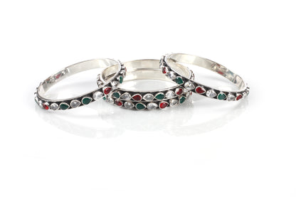 Sangeeta Boochra Silver Bangle-Bangles-Sangeeta Boochra