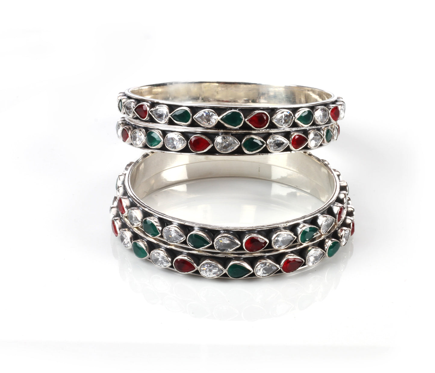 Sangeeta Boochra Silver Bangle-Bangles-Sangeeta Boochra