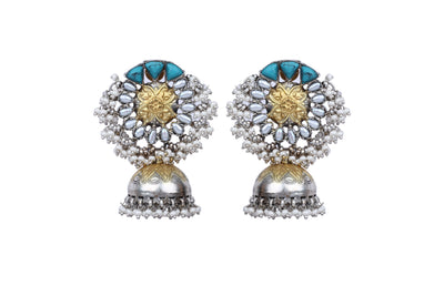 Yami Gautam in 24k Gold Plated Silver Earrings With Pearls Stone-Earrings-Sangeeta Boochra