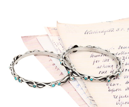 Sangeeta Boochra Tribal Silver Bracelet With Turquoise-Bracelets-Sangeeta Boochra