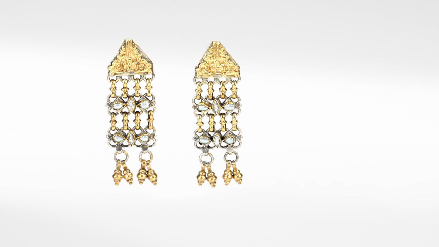 Silver Daniella Gold Plated Earrings