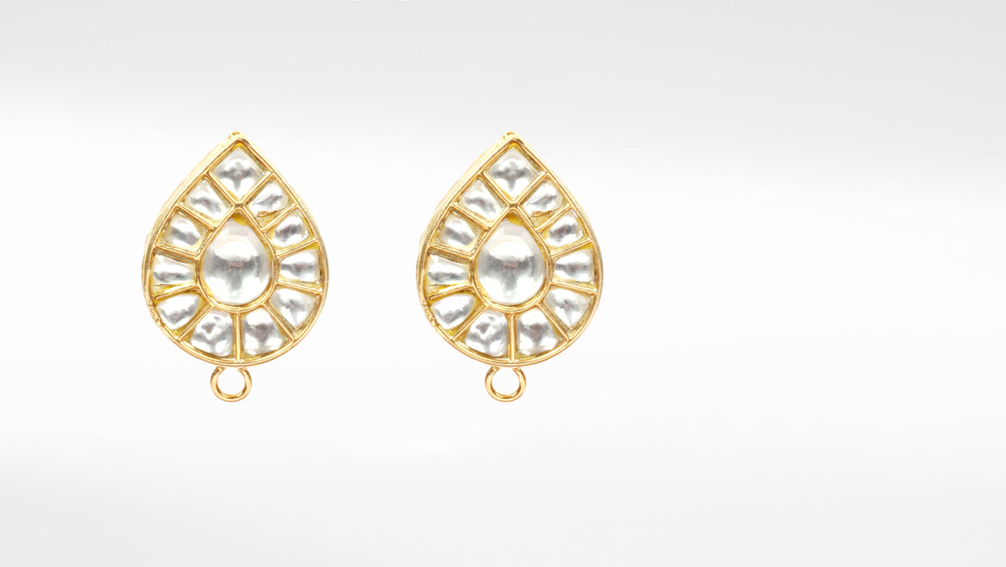 Sangeeta Boochra White Silver Tribal Studs