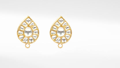 Sangeeta Boochra White Silver Tribal Studs