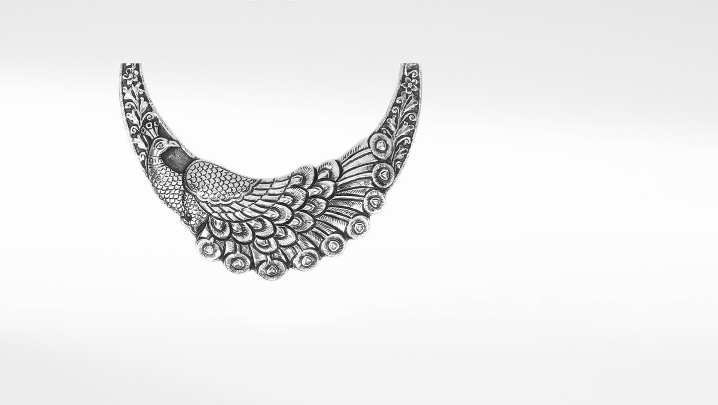 Sangeeta Boochra Tribal Silver Necklace