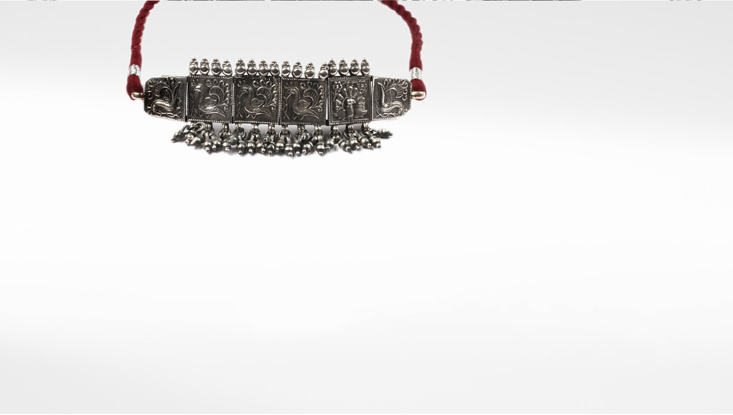 Sangeeta Boochra Silver  Necklace