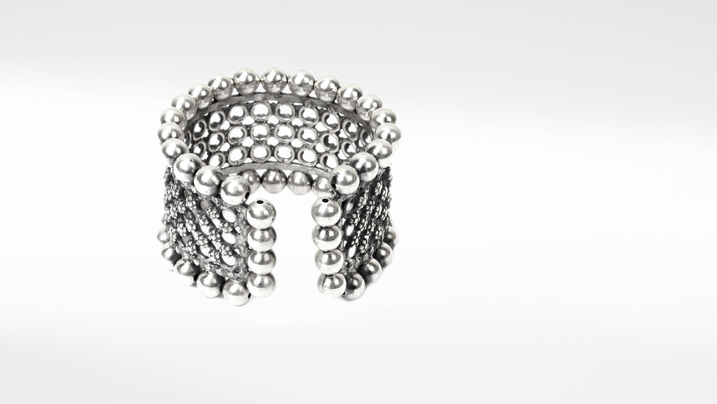 Sangeeta Boochra Tribal Silver Bracelet