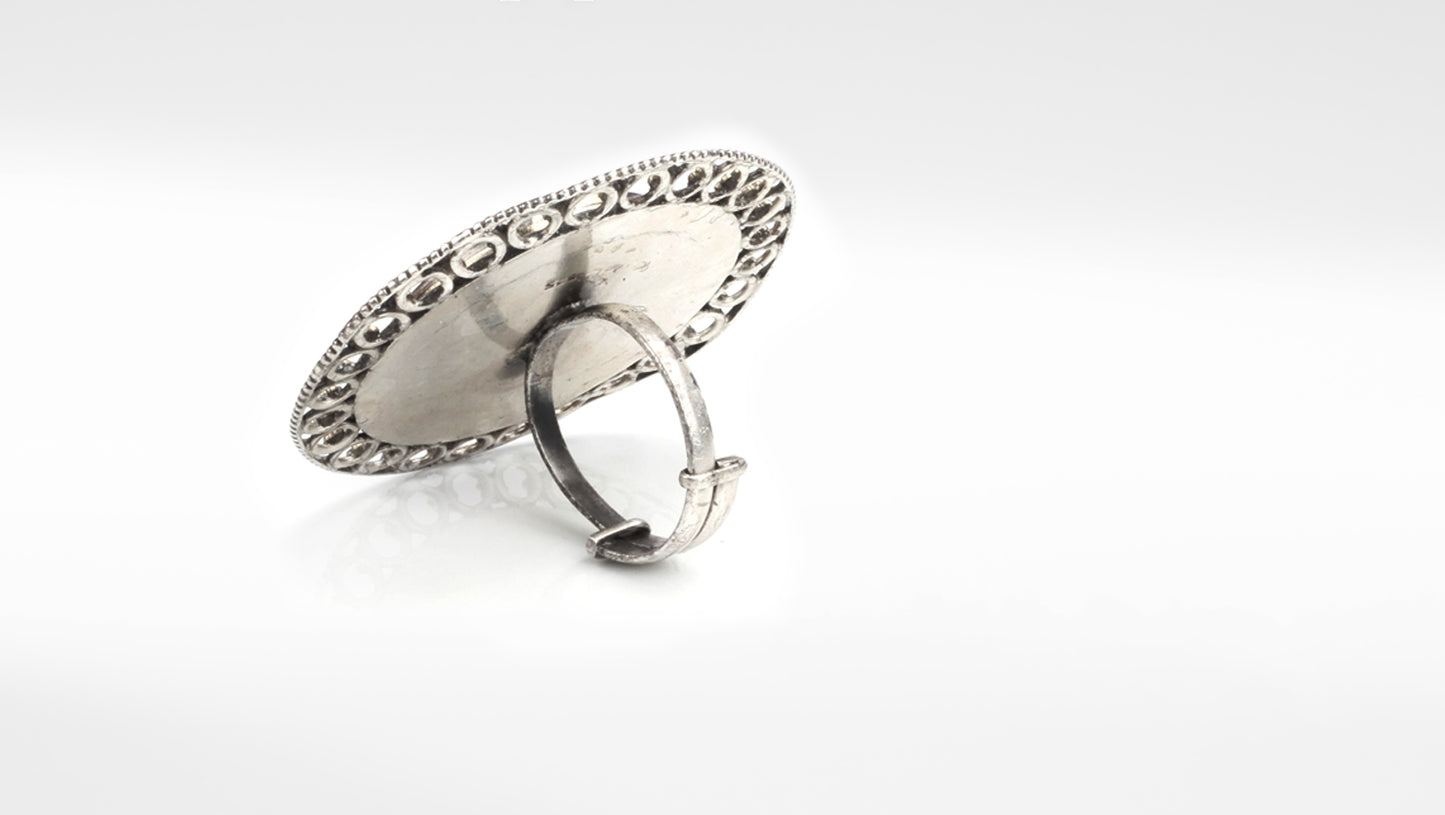 Sangeeta Boochra Silver Ring