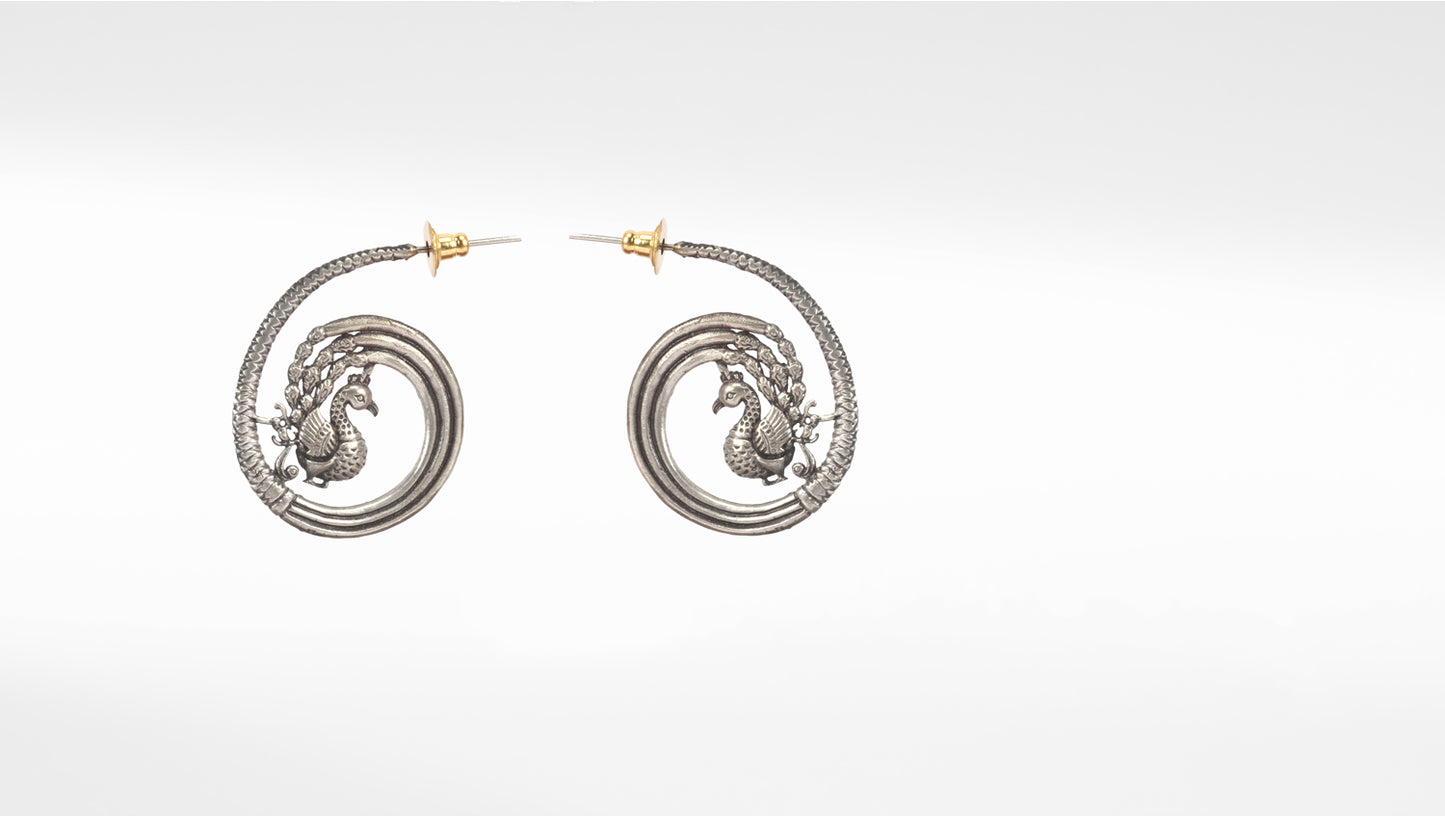 Sangeeta Boochra Tribal Silver Earrings