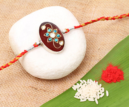 Sangeeta Boochra Silver Rakhi-Rakhi-Sangeeta Boochra