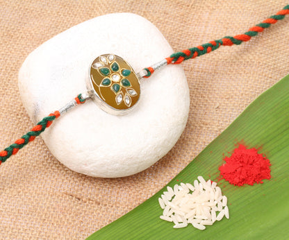 Sangeeta Boochra Silver Rakhi-Rakhi-Sangeeta Boochra