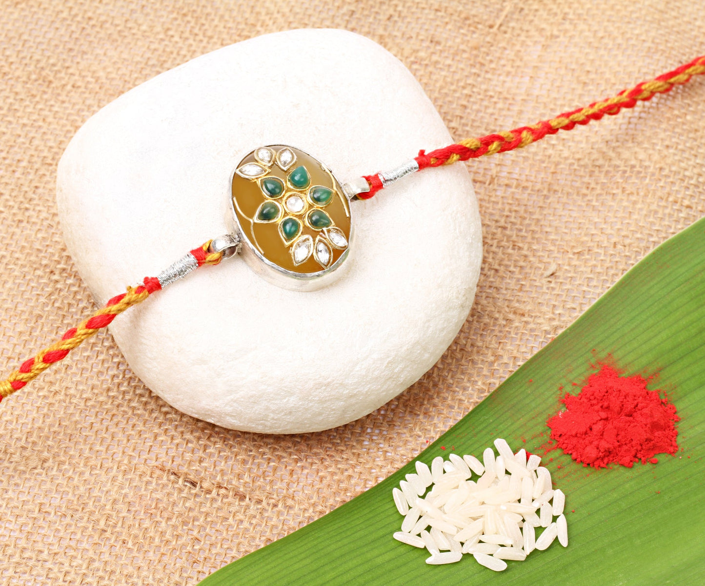 Sangeeta Boochra Silver Rakhi-Rakhi-Sangeeta Boochra