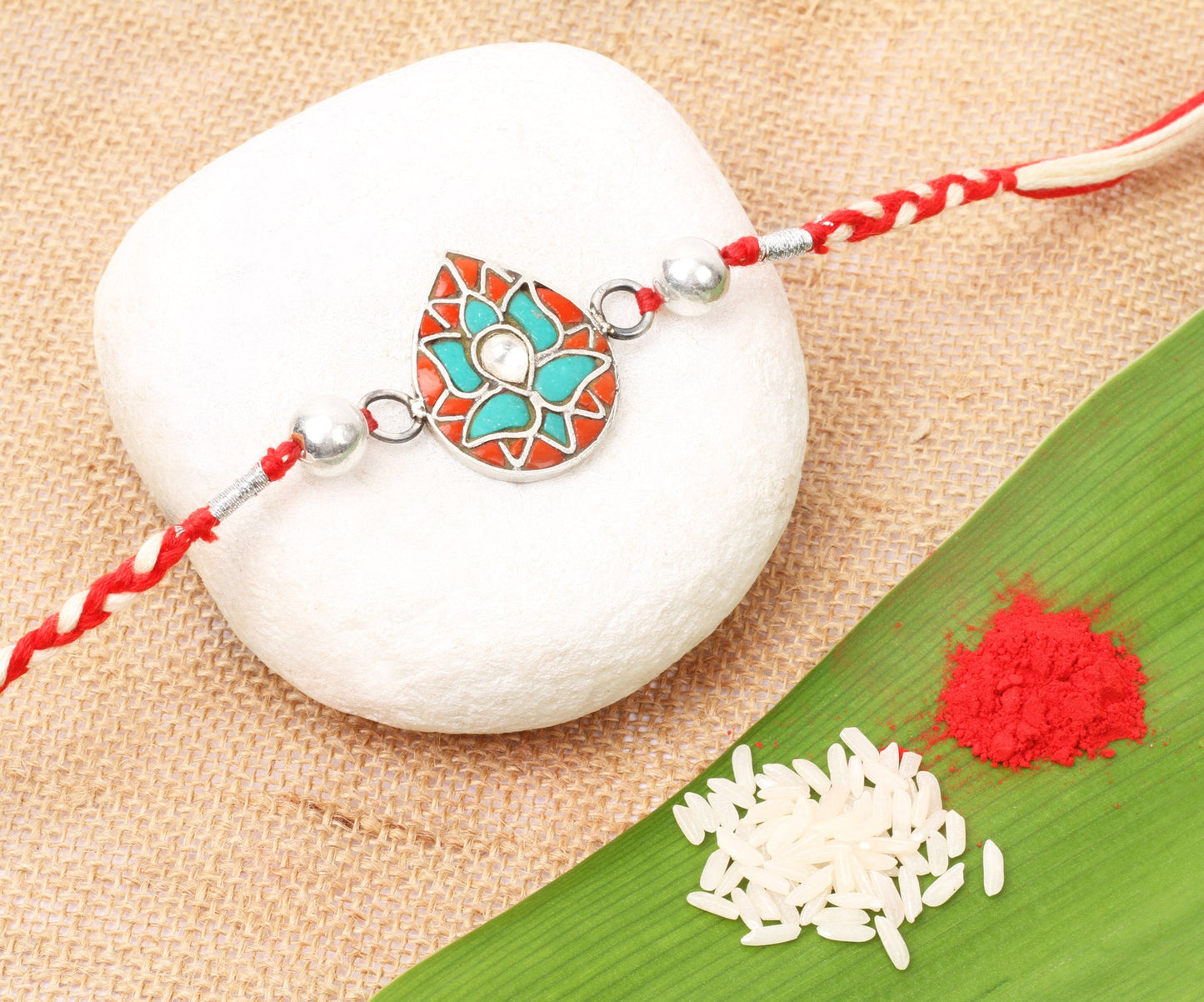 Sangeeta Boochra Silver Rakhi-Rakhi-Sangeeta Boochra