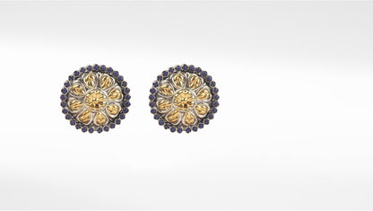 Sangeeta Boochra Dual Tone Tribal Silver Earrings