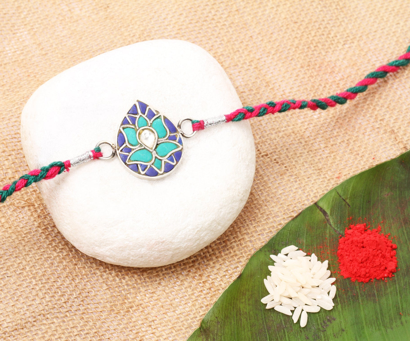 Sangeeta Boochra Silver Rakhi-Rakhi-Sangeeta Boochra