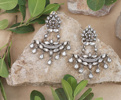 Sangeeta Boochra Tribal Silver Earrings