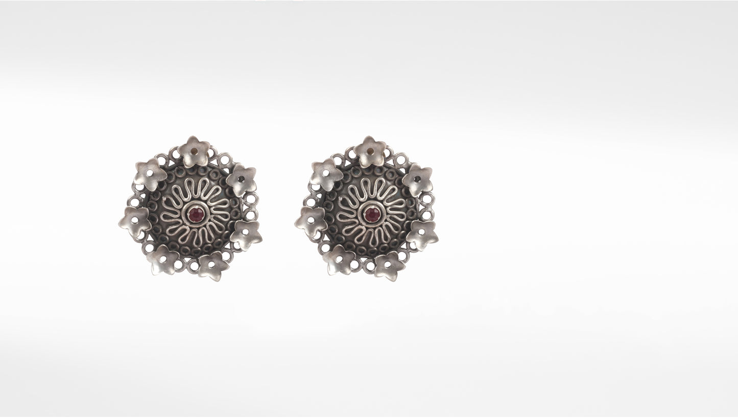 Sangeeta Boochra Tribal Silver Earrings