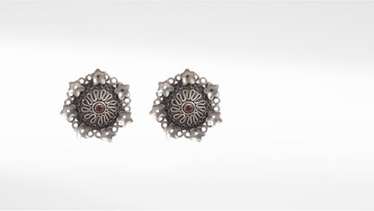 Sangeeta Boochra Tribal Silver Earrings