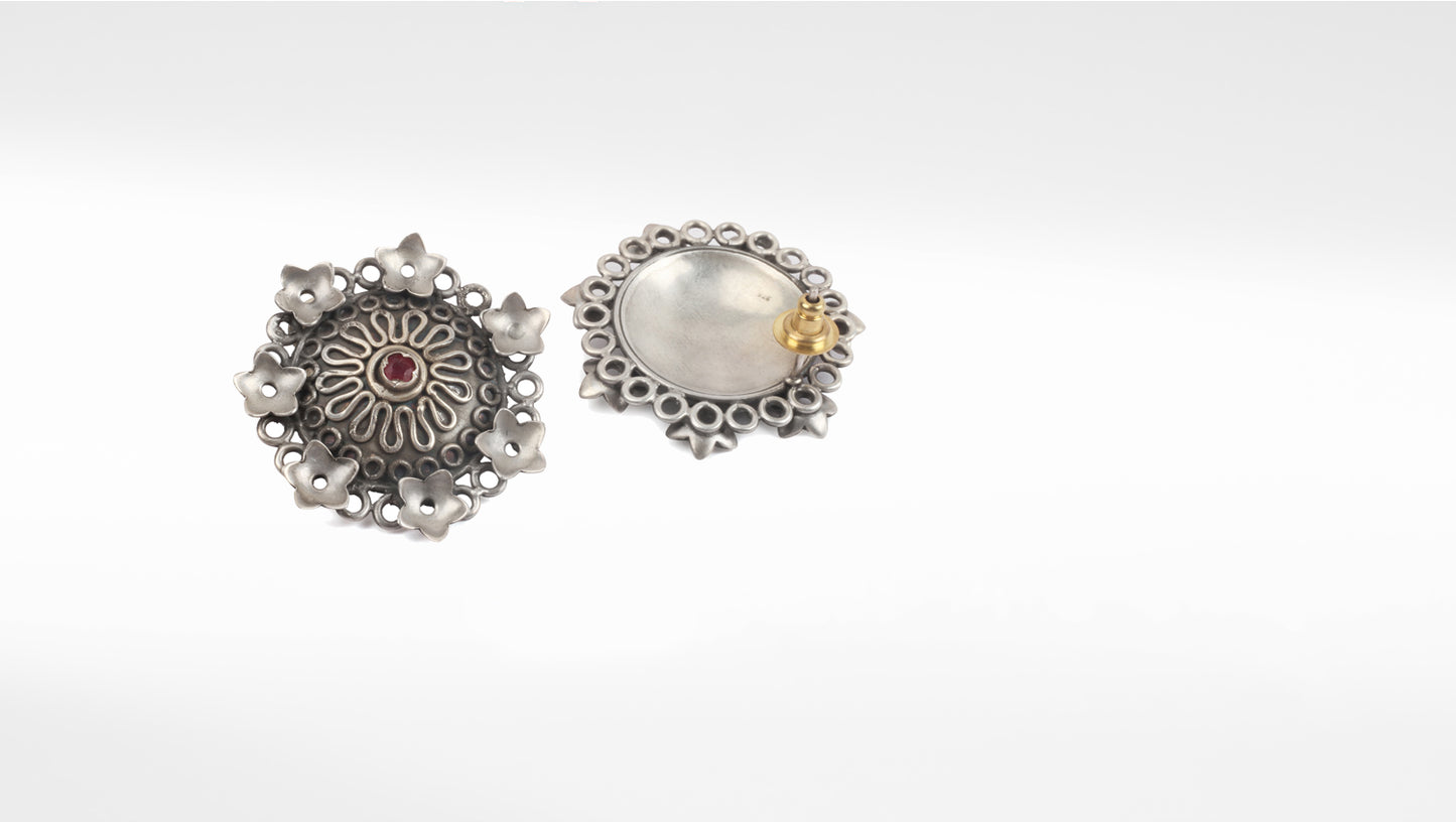 Sangeeta Boochra Tribal Silver Earrings