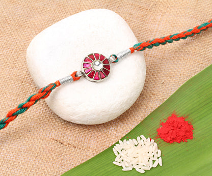 Sangeeta Boochra Silver Rakhi-Rakhi-Sangeeta Boochra