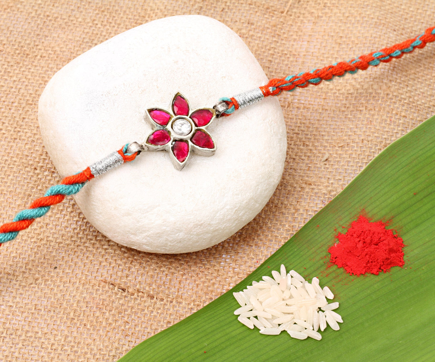 Sangeeta Boochra Silver Rakhi-Rakhi-Sangeeta Boochra