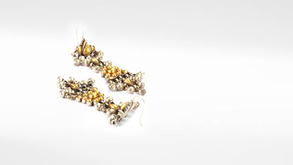 Sangeeta Boochra Silver Earrings Studded With 24k Gold Plating