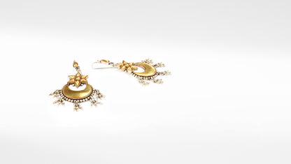 Sangeeta Boochra Silver Earrings Studded With 24k Gold Plating