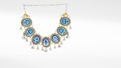24k Gold plated silver Fitoor Necklace with Earrings