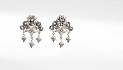 Sangeeta Boochra Tribal Silver Earrings