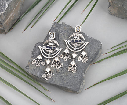 Sangeeta Boochra Tribal Silver Earrings