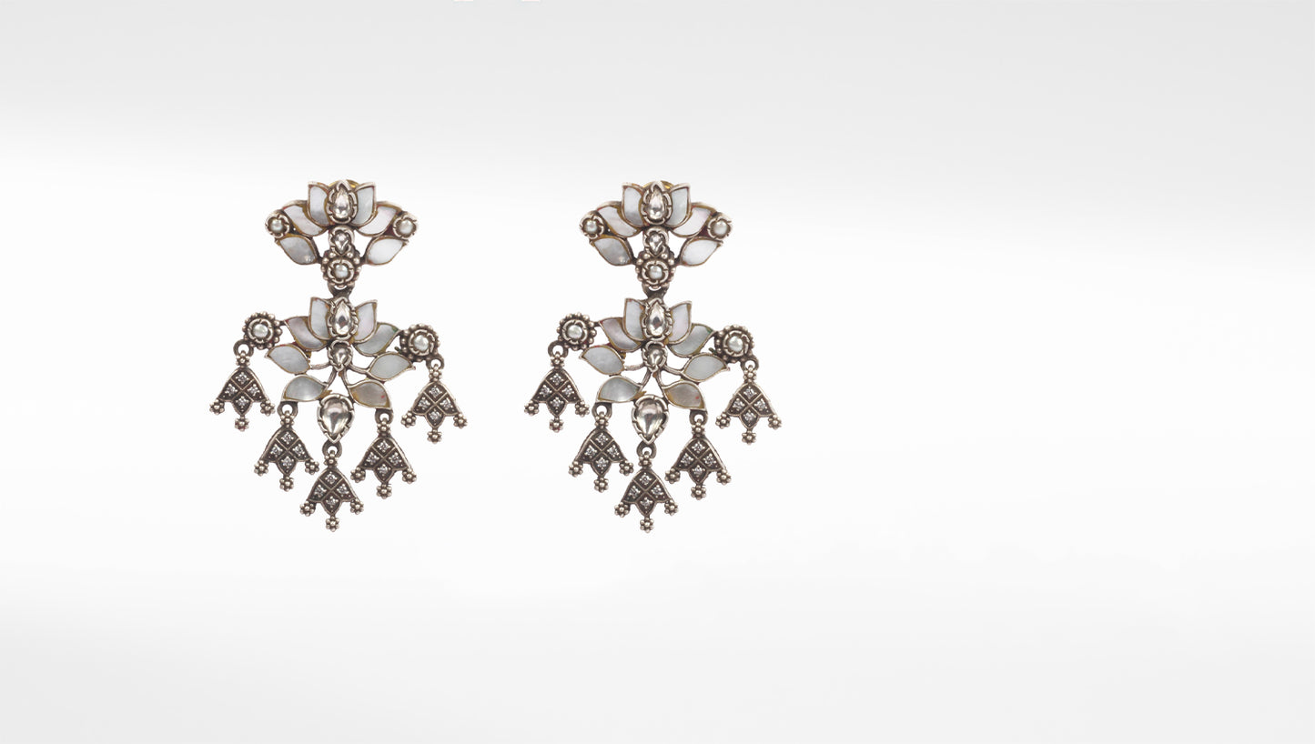 Sangeeta Boochra Tribal Silver Earrings