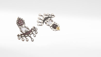 Sangeeta Boochra Tribal Silver Earrings